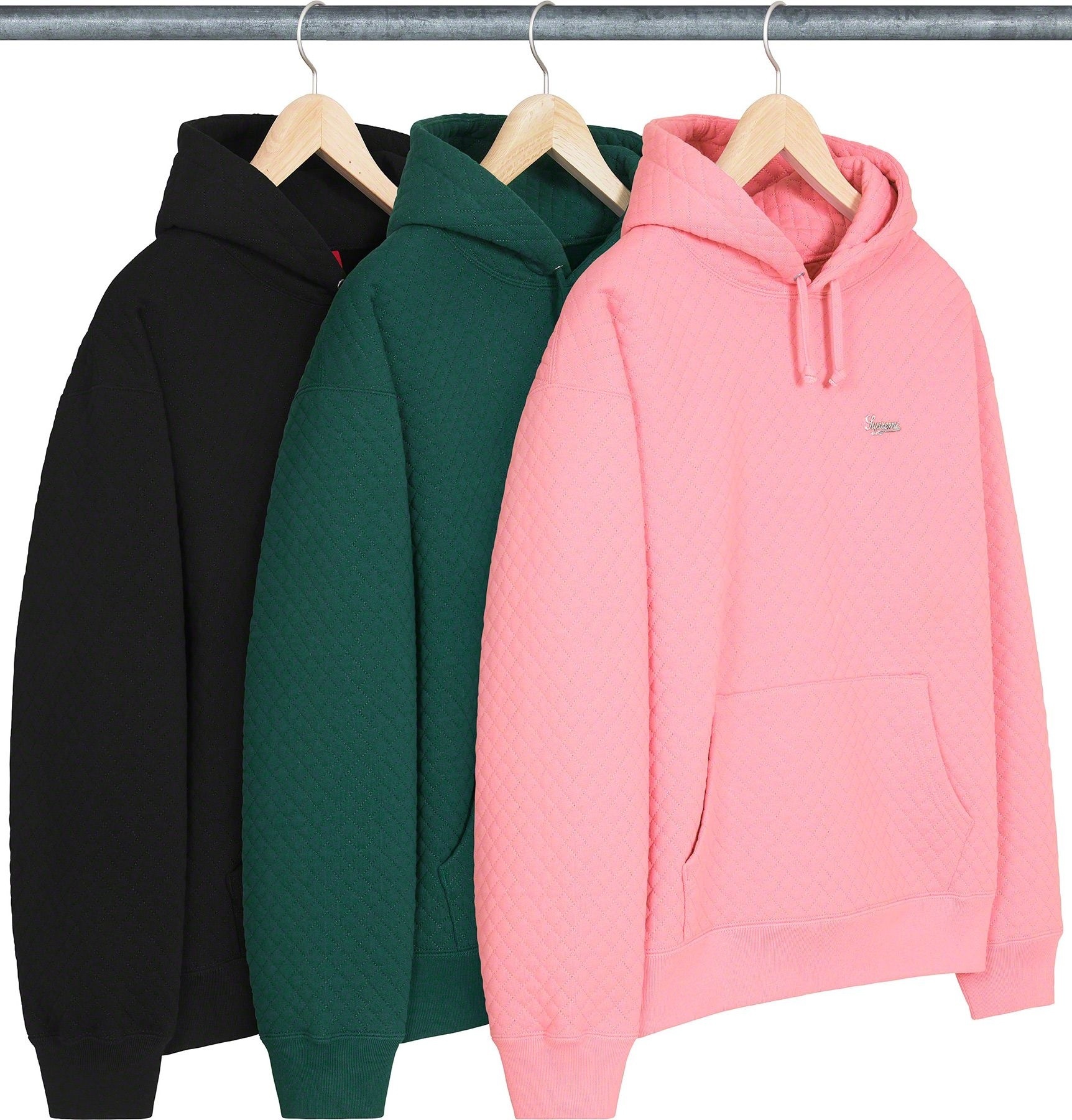 Micro Quilted Hooded Sweatshirt